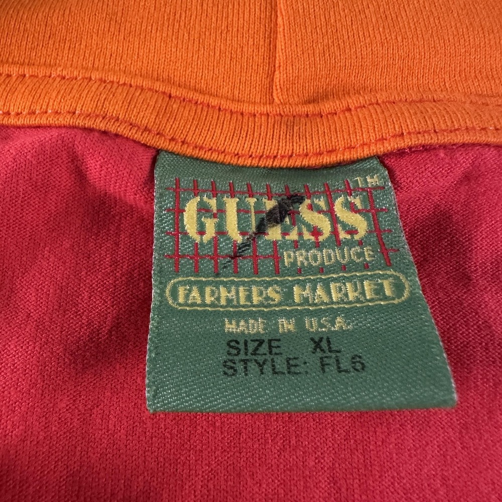 Vintage Guess Jeans Shirt Mens XL "Farmers Market" 90s Logo Tee USA Cotton - Picture 3 of 9